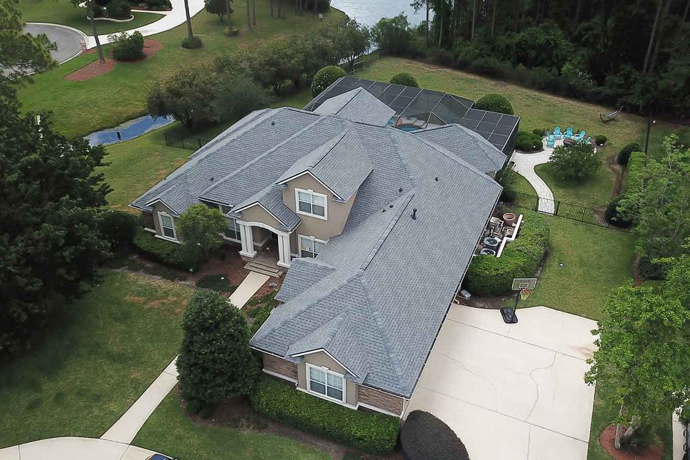 J&M Roofing backdrop