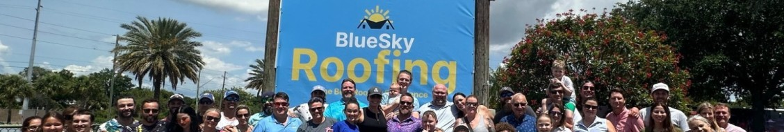 Blue Sky Roofing backdrop