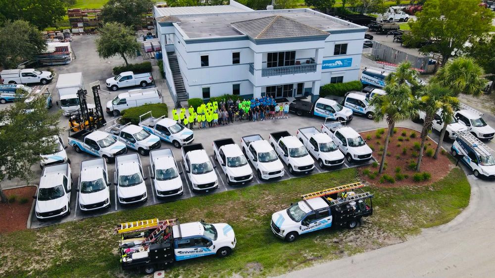 Universal Roofing Company backdrop